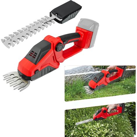 Taille-haie sans fil 2-en-1, 1200 tr/min, tondeuse à gazon portable, kit taille-haie électrique, outils de jardinage (1/5)