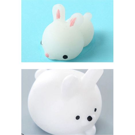 Jouet Anti-Stress à Presser Lapin en PVC Souple - Détente Bureau et Maison, Idée Cadeau Fête (1/2)