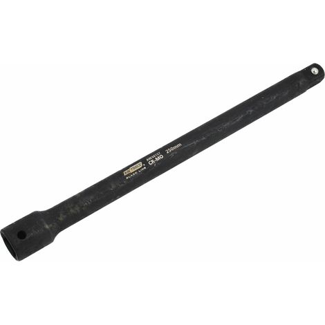 Extensión de impacto, Awtools, modelo Black Line 1/2" 250 mm, ideal para alargar el alcance en trabajos profundos, alta resistencia, precisión profesional en talleres e industria