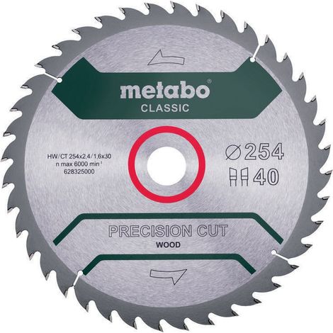 Lama da sega circolare per taglio di precisione in legno classico D254x2,4/1,6x30 mm, denti 40, WZ 20 gradi