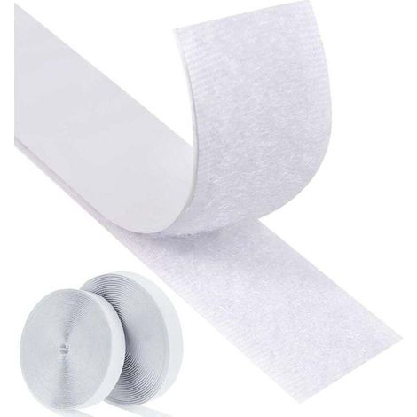 8Mx20mmx2 Scratch Autocollant Double Face Extra Fort, Rubans Adhésifs Double Face Bande Agrippantes Adhésives Bande Ruban Scratch Hook Loop Autoadhésif pour cadres photos Installation (B