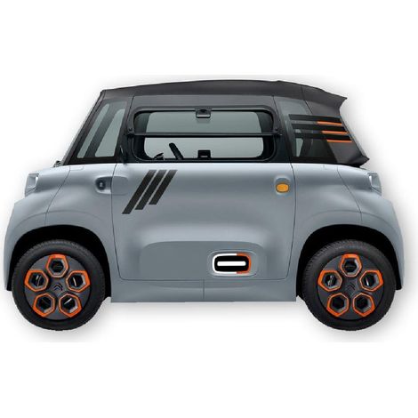 KIT AUTOCOLLANTS DECO AMI "TRIPLE BANDES" (2 COTES) POUR VOITURE SANS PERMIS ABS