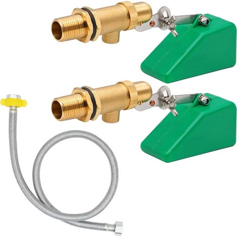 Lot de 2 Vanne Flotteur Laiton 1/2" Vanne à Flotteur Automatique avec Bras RéGlable Robinet Flotteur WC Robinet à Bille Flottante pour Réservoir d'eau Robinet Flotteur pour Abreuvoir (1/5)