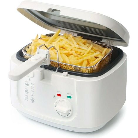 FRIGGITRICE ELETTRICA 2 LITRI 1300W CESTELLO ACCIAIO REGOLAZIONE TEMPERATURA