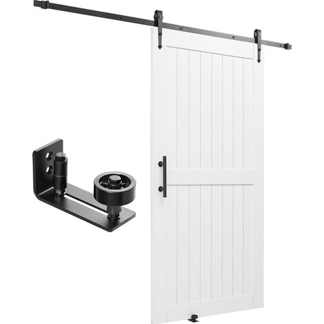 Mophorn Porta Scorrevole 1067 x 2134 mm in MDF, Kit con Ferramenta e Guida Telaio a H, Ideale come Divisorio per Soggiorno, Bagno o Camera da Letto, Colore Bianco (1/5)