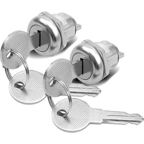 Serrure à languette en alliage de zinc, cylindre de serrure antivol pour boîte aux lettres impériale, cylindre de serrure à rotor à un mot pour classeur en fer (2 pièces) (1/5)