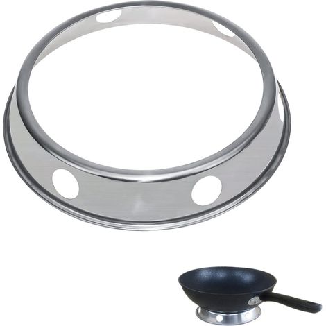 Anneau de support de casserole en acier inoxydable plaque de cuisson adaptateur casserole cuisine ronde brûleur cuisinière à gaz ustensiles de cuisine (1/5)