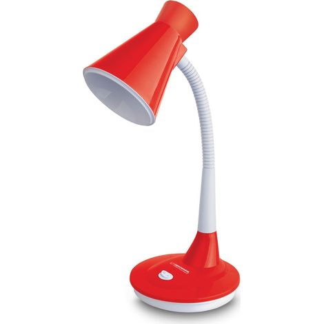 Esperanza schreibtischlampe e27 diadem rot