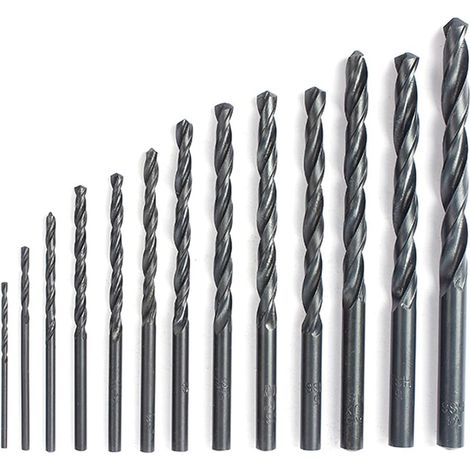 Lot de 13 Forets, Meche Metal, Forets Hélicoïdaux (Spécification : Ø 1,5/2/2,5/3/3,2/3,5/4/4,5/4,8/5/5,5/6/6,5 mm) Convient pour La Fonte, Le Fer Fin, L'aluminium, Le Bois, Le Plastique, Etc (1/5)