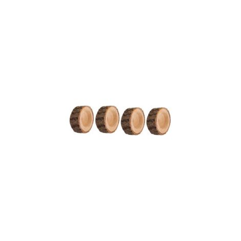 Lot de 4 décorations artisanales en bois – Objets décoratifs faits main (1/5)