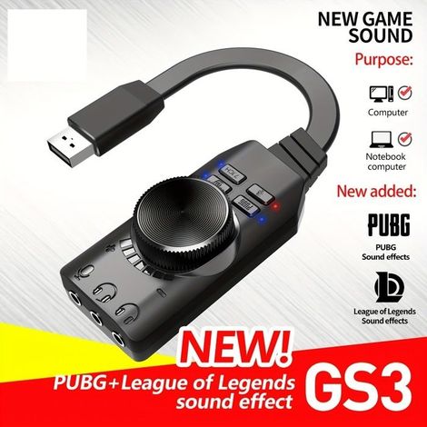 USB 7.1 Surround-Soundkarte, DSP-Verstärker, Audioadapter für PC und Smartphone – Plug & Play (1/5)
