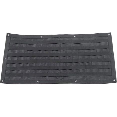 Organisateur de coffre, accessoire auto, sac en tissu Oxford, compatible avec le panneau MOLLE du hayon JK, rangement pour outils et équipement d'urgence, 73 x 36 x 2 cm (1/5)