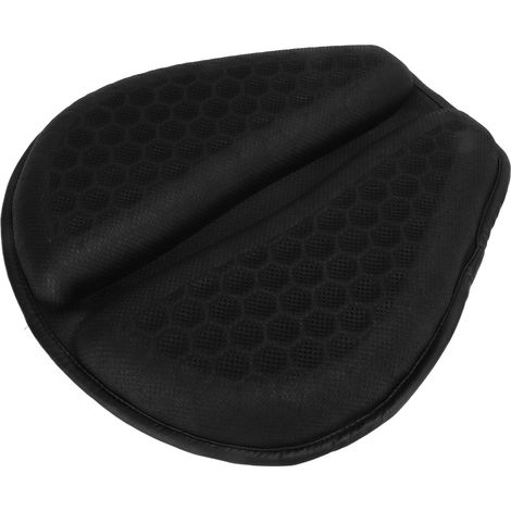 Wasserdichtes schwarzes 3D-Sitzkissen, atmungsaktives, wärmeableitendes Netzgewebe, Motorrad-Hinterteilschutz, rutschfester Sitz, kompatibel mit Rollern und Motorrädern. (1/5)