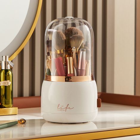 Boîte De Rangement Pour Maquillage - Boîte À Stylos En Acrylique Transparent - Pour Bureau Et Salle De Bain - Capacité Élevée - 1 Pièce (1/5)