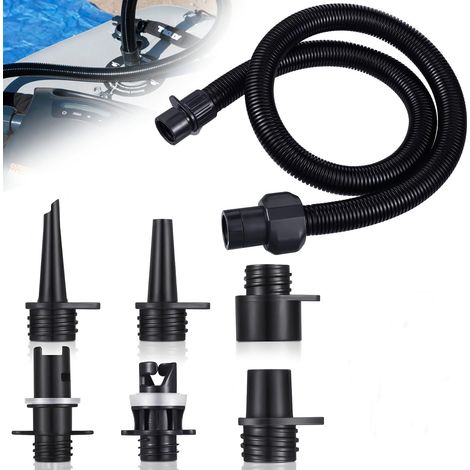 Sup Pumpe Adapter Kit - Tuyau à Air Gonflable avec 6 Buses De Valve d'air,Accessoires De Rechange pour Stand Up Paddle Et Gonflables pour Paddle,Kit Adaptateur Pompe Sup (1/5)