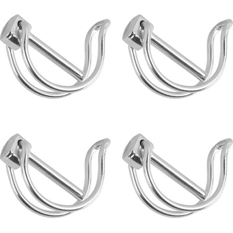 Goupille Tubulaire, Lot de 4 Goupilles Fendues Pliables 6 x 45 mm avec Fermoir à Pression, Goupille Fendue, Goupille de Verrouillage, pour Ferme, Pelouse, Jardin (1/5)