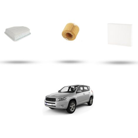 Kit tagliando 3 filtri compatibile con Toyota Rav 4 III 2.0 VVT-i 112Kw dal 2006 al 2013 (1/5)