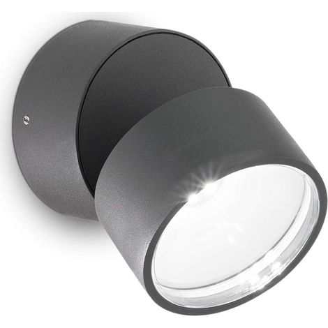 Ideal Lux OMEGA Runder Einzelstrahler Anthrazit IP54 3000K (1/2)