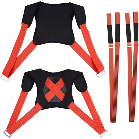 Sangles de Levage Déménagement pour 2 Personnes, Kit Réglable et Robuste, Sangles en Polyester Polyvalentes assurant Un Déplacement Stable, pour Transporter Appareils, Meubles (1/5)