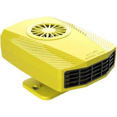 Chauffage de voiture avec ventilateur, désembueur et dégivreur de pare-brise portable 2 en 1, chauffage de voiture 12 V à chauffage rapide se branchant sur l'allume-cigare