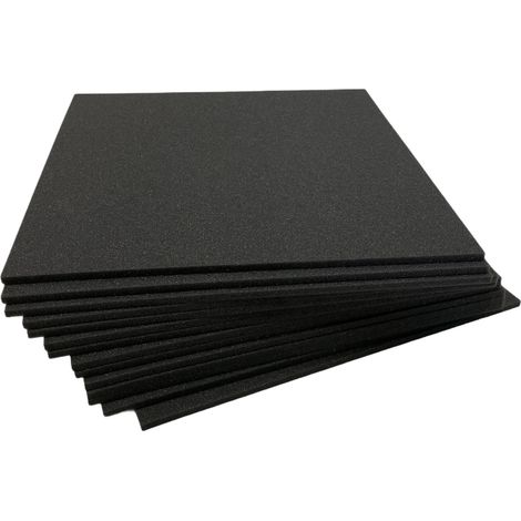 Pannelli Fonoassorbenti lisci 50x50x1 Cm fonoassorbenti insonorizzanti piramidale per correzione audio in poliuretano isolamento acustico dj (1/3)