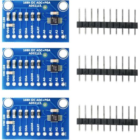 ADS1115 ADC Module compatible avec ADS1115 16bit 4 Canaux avec Interface I2C, Convertisseur PGA ADC,Microcontrôleurs for Arduino et Raspberry Pi,16 bits 16 octets 4 canaux I2C IIC (1/5)