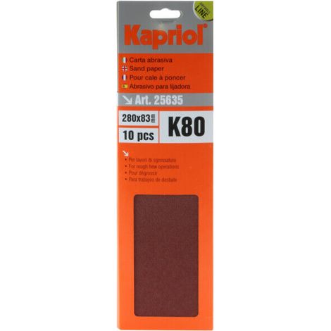 Carta abrasiva per frattone Kapriol k80 pz10 (1/5)