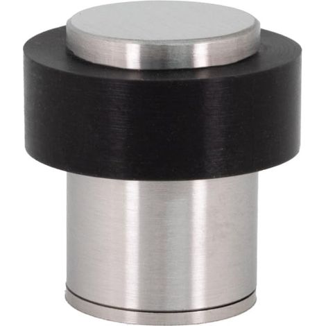 Butée de porte en acier inoxydable 24 x 35 mm Base filetée vissée Finition mate Avec vis + cheville de fixation Modèle I-199/24X35-CBAM (1/5)