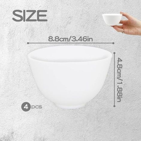 Ensemble de 4 bols mélangeurs pour masques faciaux à faire soi-même, bols en silicone pour boue faciale compatibles avec le (1/4)