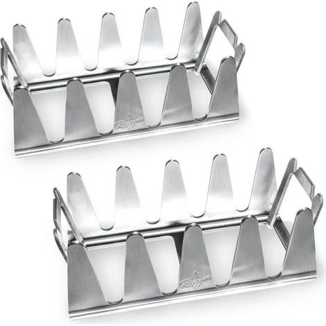 2PCS Multi-barbecue Grill Rack en Acier Inoxydable, Robuste et Facile à Nettoyer, Gril Autoportant avec Boîte en Carton Ondulé, Grille de Cuisson Multi-en Acier Inoxydable pour Poulet (1/3)