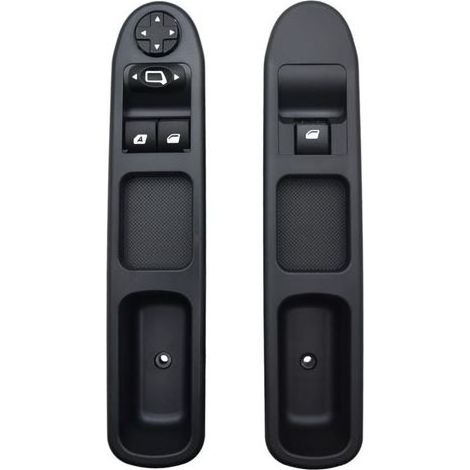 Commande Leve Vitre 207 Passager + Côté Conducteur 2 Pièces, Interrupteur de Lève-Vitre 207 pour Peugeot 207 Citroen c3 6554.QC, Bouton électrique Fenêtre 6 broches 6490HQ 6554HJ (1/5)