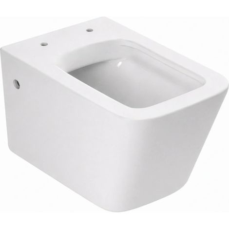 Vaso wc sospeso serie Pluma, con sistema rimfree, ceramica bianca opaca BARBOTTINA