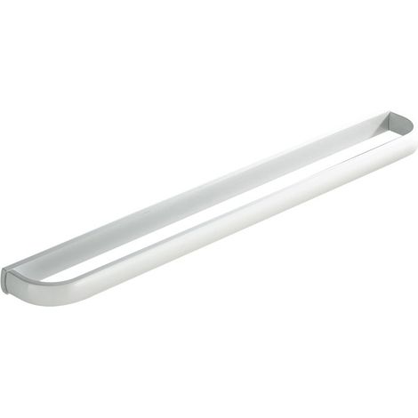 Porte-serviettes mural en laiton, barre simple, pour salle de bain et cuisine, 57 cm (blanc) (1/5)