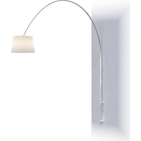 Piantana Contemporanea Turning Metallo Cromo Diffusore Bianco 1 Luce E27