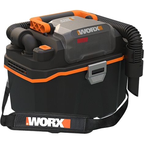 Aspiradora Worx WX031 de 20 V sin escobillas para uso en seco y húmedo con función de soplado de 8 L para talleres y automóviles.