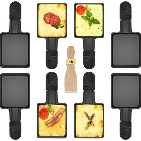 Ipow Coupelle Raclette Barbecue À Revêtement Anti-Adhésif, Poêlon Raclette Avec Poignée Anti-Brûlure Pour Fromage Fondu Oeuf[CA22] (1/5)