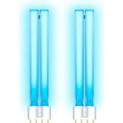 2er-Pack 18-W-UVC-Lampen, 2G11-Sockel, Quarzglas, für Teichfilter (1/5)