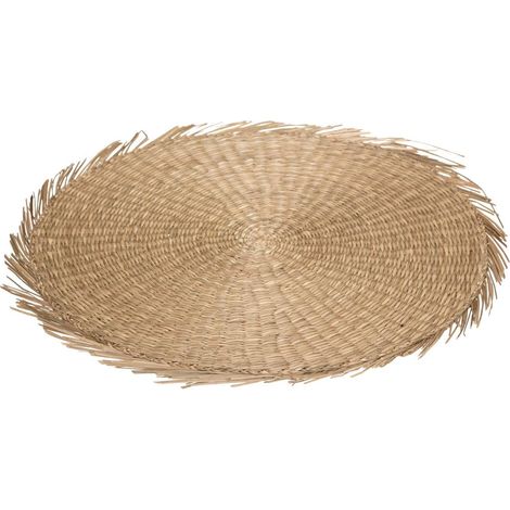 Mantel individual Cuba natural D38cm beige - Atmosphera créateur d'intérieur