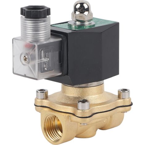 Électrovanne laiton G1/2 pouce Normalement Fermée Action Directe 2W-160-15AC36V pour eau sous pression (1/5)