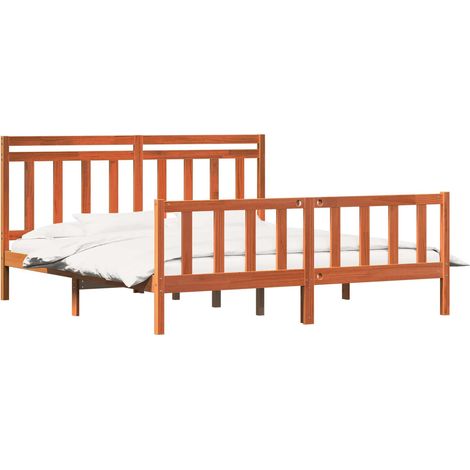 Struttura del letto 2 pcs Marrone cerato 205,5 x 185,5 x 100 cm vidaXL (1/5)