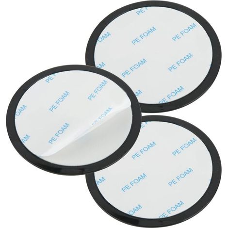 3 Pack 8CM Disques de Fixation Adhésifs pour Tableau de Bord, Support à Ventouse avec a Adhésif Résistant à la Chaleur Accessoire Universel pour Coiture Support GPS Voiture pour Tableau de Bord (1/5)