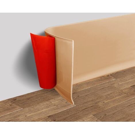 1 Plinthe Souple PVC 6m, Adhésive 8cm Largeur 2mm Épaisseur, Pour Cuisine Salle De Bain (1/5)