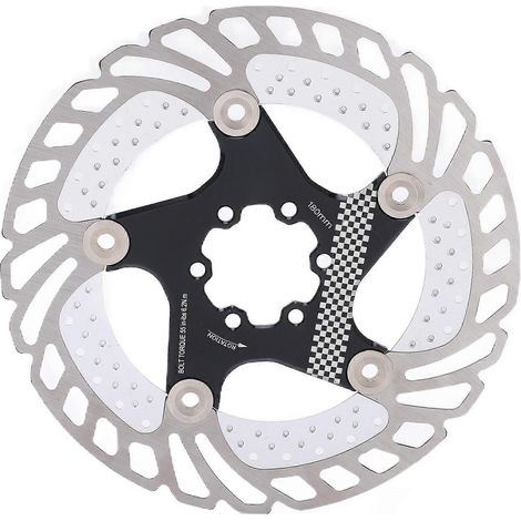 Schwarze MTB-Bremsscheibe, CNC-gefräst, -graviert und -eloxiert, Mountainbike-Zubehör, Fahrradmarkierung (1/5)