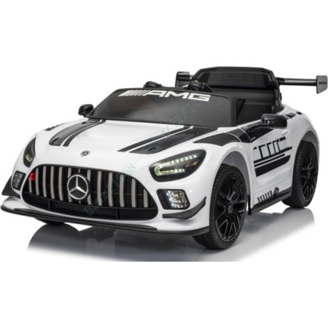 Pour les balades en toute sécurité, voiture électrique enfant Mercedes-AMG GT3 avec télécommande et ceinture 3 points (1/2)