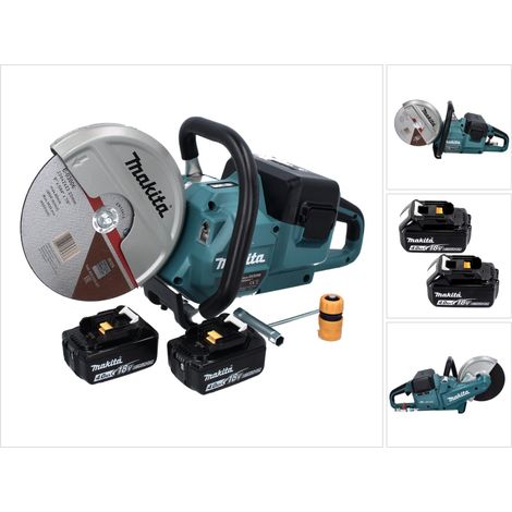 Makita DCE 090 M2X1 Akku Trennschleifer 36 V ( 2x 18 V ) 230 mm Brushless + 2x Akku 4,0 Ah - ohne Ladegerät