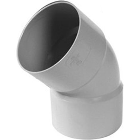 Coude PVC 45° femelle femelle pour tube Ø80 épaisseur 3.2 mm - gris - First Plast (1/2)