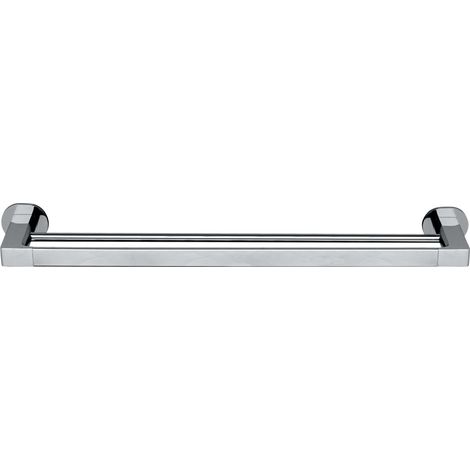 WENKO UV-Loc® Badetuchstange Duo Maribor, Befestigen ohne Bohren mit innovativem Klebesystem, Silber glänzend, Zinkdruckguss chrom (1/5)