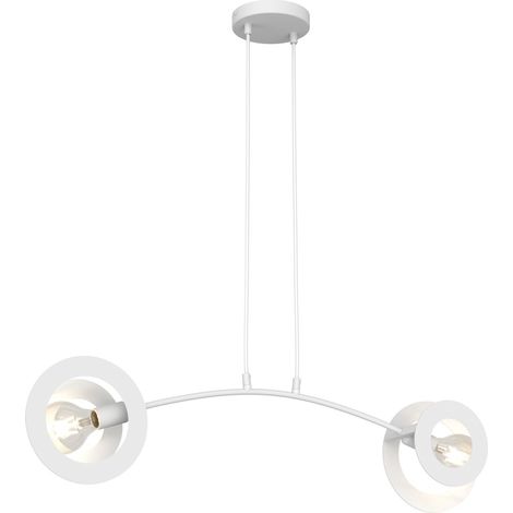 Suspension moderne blanche anneaux 2xE27 Euforia Emibig (1/5)