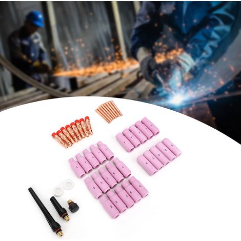 46 accessoires pour pistolet de soudage WP-17/18/26 : torche de soudage de 0,040 po, 1/16 po, 3/32 po et 1/8 po. (1/5)