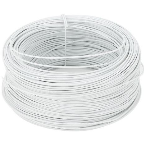 0,55 mm galvanisierter Eisendraht, 85 m, rund, PVC-beschichtet, robust, flexibel, biegbar, weißer Metalldraht für Kabelumreifung (1/5)